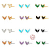 Wholesale S925 Sterling Silver Horse Eye Studded Earrings With Geometric Design And Electroplating For Women