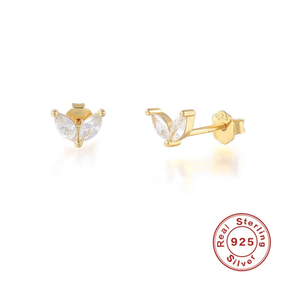 Wholesale S925 Sterling Silver Horse Eye Studded Earrings With Geometric Design And Electroplating For Women