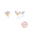 Wholesale S925 Sterling Silver Horse Eye Studded Earrings With Geometric Design And Electroplating For Women