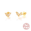 Wholesale S925 Sterling Silver Horse Eye Studded Earrings With Geometric Design And Electroplating For Women