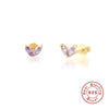 Wholesale S925 Sterling Silver Horse Eye Studded Earrings With Geometric Design And Electroplating For Women