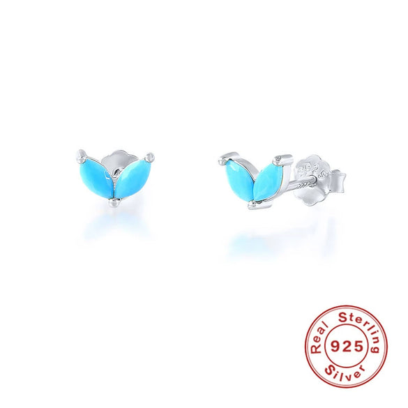Wholesale S925 Sterling Silver Horse Eye Studded Earrings With Geometric Design And Electroplating For Women