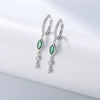 Wholesale S925 Sterling Silver Horse Eye Zircon Earrings For Ladies With Geometric Design And Elegant Style