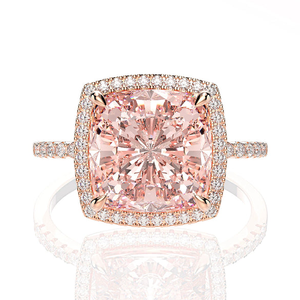 Wholesale S925 Sterling Silver Ice Flower Cut Geometric Square Ring With High Carbon Diamond For Women Electroplated