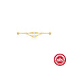 Wholesale S925 Sterling Silver Industrial Barbell Puncture With Star Moon Element Chain Geometric Design Electroplating Treatment For Women