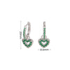 Wholesale S925 Sterling Silver Inlaid Color Zircon Heartshaped Sweet Style Women's Love Earrings