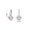 Wholesale S925 Sterling Silver Inlaid Color Zircon Heartshaped Sweet Style Women's Love Earrings
