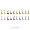 Wholesale S925 Sterling Silver Inlaid Color Zircon Heartshaped Sweet Style Women's Love Earrings