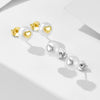 Wholesale S925 Sterling Silver Inlaid With Pearls Heartshaped Earrings For Women