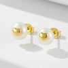 Wholesale S925 Sterling Silver Inlaid With Pearls Heartshaped Earrings For Women
