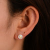 Wholesale S925 Sterling Silver Inlaid With Pearls Heartshaped Earrings For Women