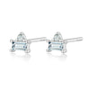 Wholesale S925 Sterling Silver Inlaid Zircon Geometric Minimalist Earrings