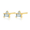 Wholesale S925 Sterling Silver Inlaid Zircon Geometric Minimalist Earrings