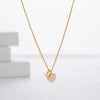 Wholesale S925 Sterling Silver Inlaid Zircon Heart Clavicle Chain For Women