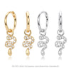 Wholesale S925 Sterling Silver Inlaid Zircon Snake Earrings Light Luxury Style