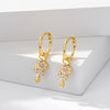 Wholesale S925 Sterling Silver Inlaid Zircon Snake Earrings Light Luxury Style