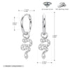 Wholesale S925 Sterling Silver Inlaid Zircon Snake Earrings Light Luxury Style
