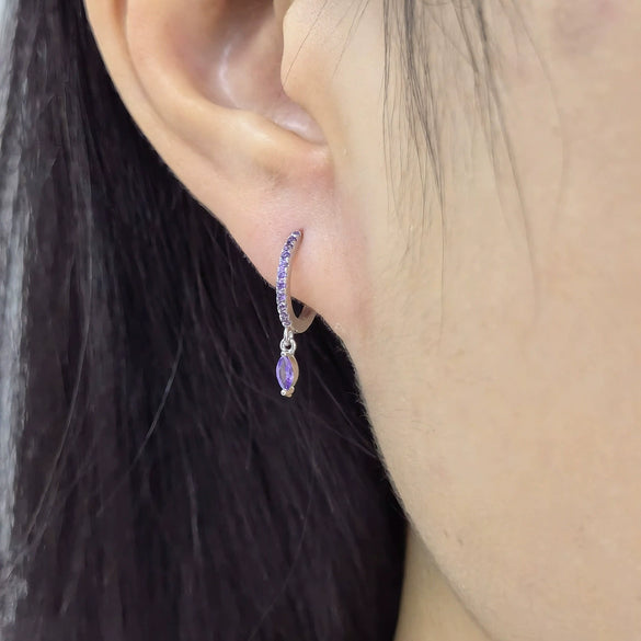 Wholesale S925 Sterling Silver Ins Wind Earrings With Encrusted Diamond Horse Eye Stone And Insect Pattern For Women
