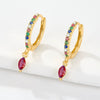 Wholesale S925 Sterling Silver Ins Wind Earrings With Encrusted Diamond Horse Eye Stone And Insect Pattern For Women