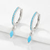 Wholesale S925 Sterling Silver Ins Wind Earrings With Encrusted Diamond Horse Eye Stone And Insect Pattern For Women