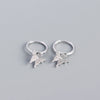 Wholesale S925 Sterling Silver Insect Butterfly Earbuckle Earrings With Electroplating Sweet Style For Female
