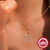 Wholesale S925 Sterling Silver Interlocking Micropaved Zircon Geometric Clavicle Chain Necklace For Women With Electroplating