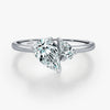 Wholesale S925 Sterling Silver Interwoven Love Ring With Water Drop Flash Diamond Design For Women