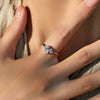 Wholesale S925 Sterling Silver Interwoven Love Ring With Water Drop Flash Diamond Design For Women