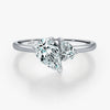 Wholesale S925 Sterling Silver Interwoven Love Ring With Water Drop Flash Diamond Design For Women