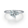 Wholesale S925 Sterling Silver Interwoven Love Ring With Water Drop Flash Diamond Design For Women