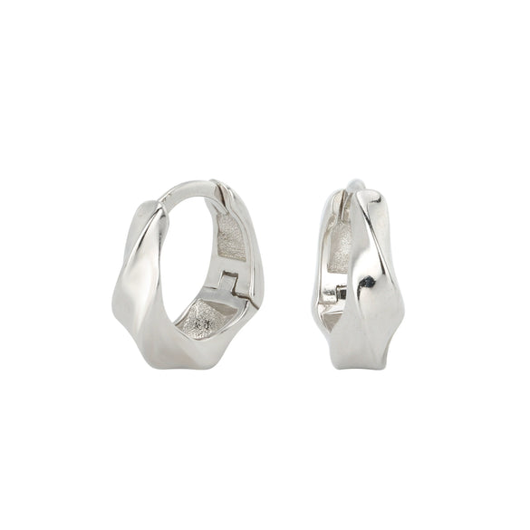Wholesale S925 Sterling Silver Irregular Bump Wave Design Electroplated Women's Ear Ring