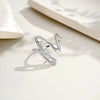 Wholesale S925 Sterling Silver Irregular Geometric Design Electroplated Platinum Or 18K Gold Fashion Ring For Women