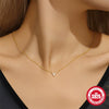 Wholesale S925 Sterling Silver Irregular Geometric Love Pendant Necklace With O Chain For Women Zirconia Treatment