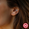 Wholesale S925 Sterling Silver Irregular Geometric Zircon Earrings With Electroplating For Women