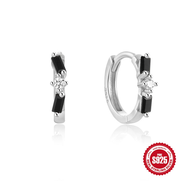 Wholesale S925 Sterling Silver Irregular Geometric Zircon Earrings With Electroplating For Women