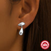 Wholesale S925 Sterling Silver Irregular Smooth Minimalist Drop Earrings With Electroplating