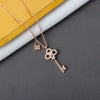 Wholesale S925 Sterling Silver Key Lock Necklace For Women With Cross Chain And Electroplating Treatment