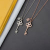 Wholesale S925 Sterling Silver Key Lock Necklace For Women With Cross Chain And Electroplating Treatment