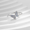 Wholesale S925 Sterling Silver Lady Style Butterfly Crystal Ring With Electroplating