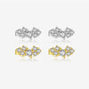 Wholesale S925 Sterling Silver Leaf Design Electroplated Ear Studs For Women