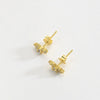 Wholesale S925 Sterling Silver Leaf Design Electroplated Ear Studs For Women