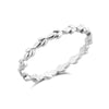 Wholesale S925 Sterling Silver Leaf Ring With Simple Classic Style And Electroplating Single Row Stacked Ring For Women