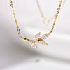 Wholesale S925 Sterling Silver Leaves Pattern Necklace Set With Diamonds For Women