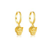 Wholesale S925 Sterling Silver Leopard Animal Ear Hanging Earrings With Geometric Design 18K Gold Electroplated For Women
