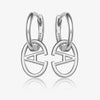Wholesale S925 Sterling Silver Letter Earrings Simple And Highend Glossy Oval Niche Design Electroplated