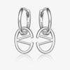 Wholesale S925 Sterling Silver Letter Earrings Simple And Highend Glossy Oval Niche Design Electroplated