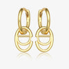 Wholesale S925 Sterling Silver Letter Earrings Simple And Highend Glossy Oval Niche Design Electroplated