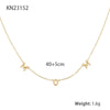 Wholesale S925 Sterling Silver Letter Necklace Niche Design Simple Versatile Clavicle Chain For Women Electroplated