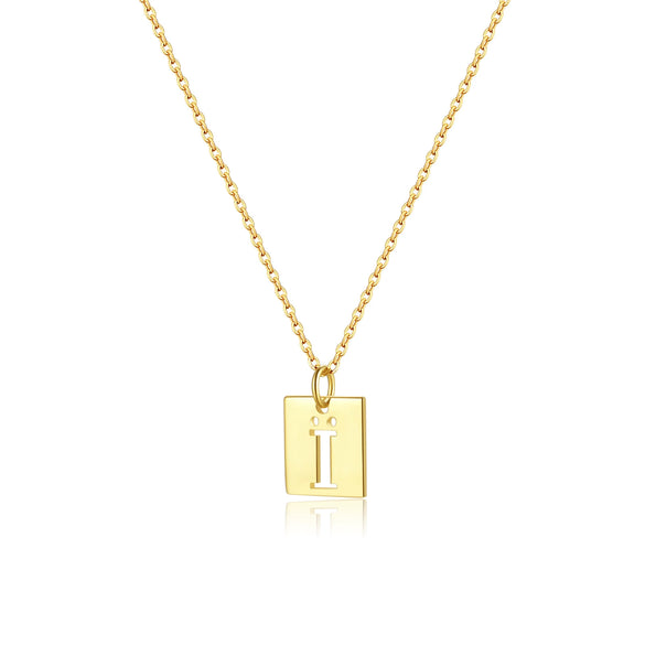 Wholesale S925 Sterling Silver Letter Pendant Necklace With Hollow Design And Electroplating In Light Luxury Retro Style