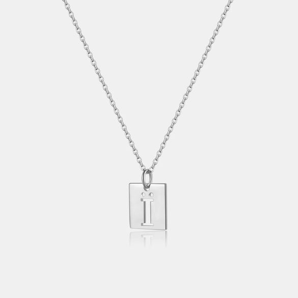 Wholesale S925 Sterling Silver Letter Pendant Necklace With Hollow Design And Electroplating In Light Luxury Retro Style